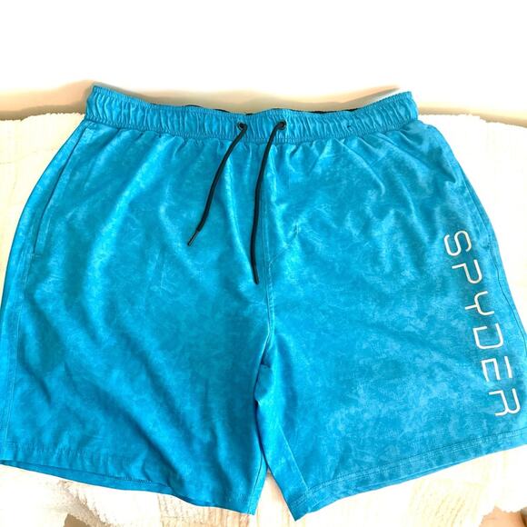 Spyder Men's Lined Black and Blue Swim Trunks Size XXL Selling as a Pair - Picture 2 of 8